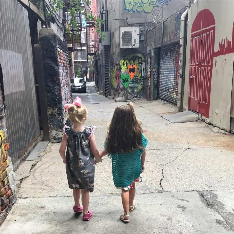 Ok so freeze this moment right here. My daughter and her "bestie " who happens to be the daughter of my bestie. At this moment right here - I feel blessed. #blessed #nyc #freemanalley