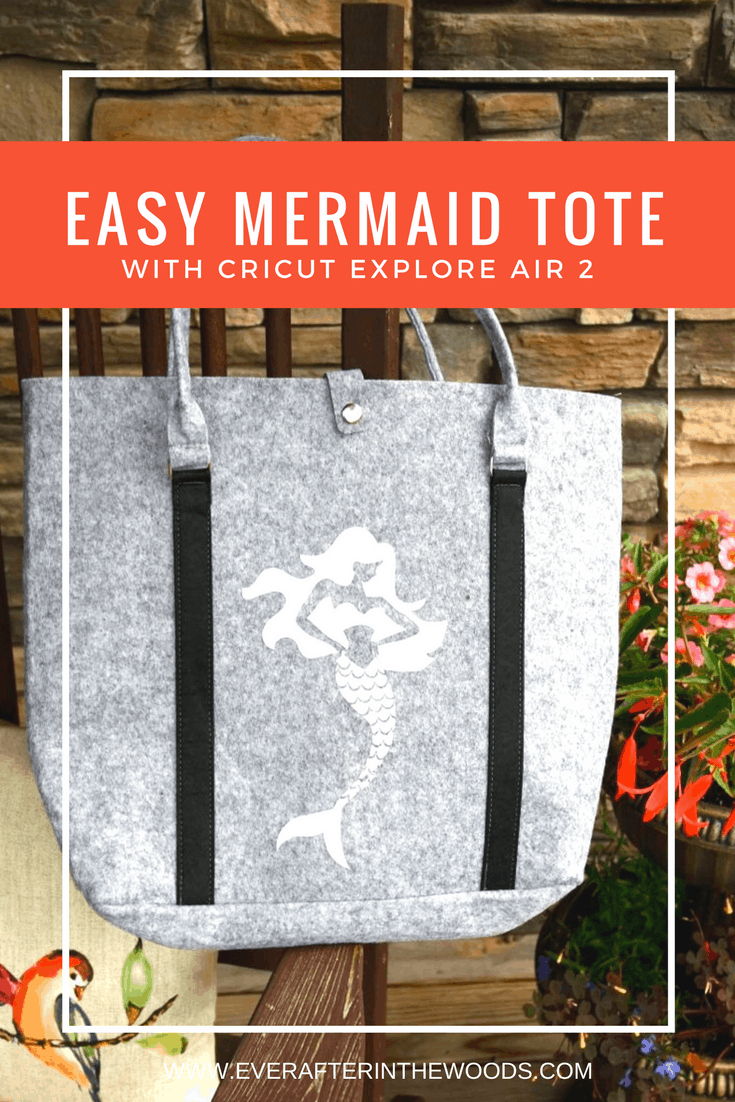 diy mermaid beach bag iron on cricut vinyl