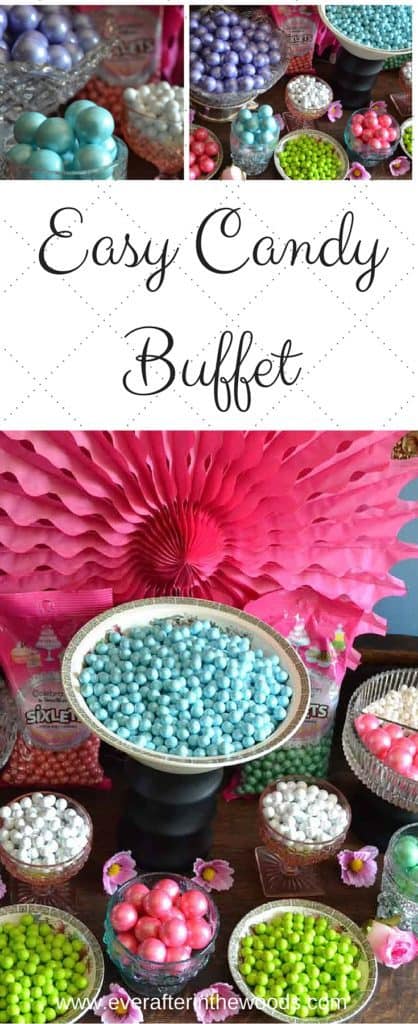 pink green blue candy buffet easy set up vintage