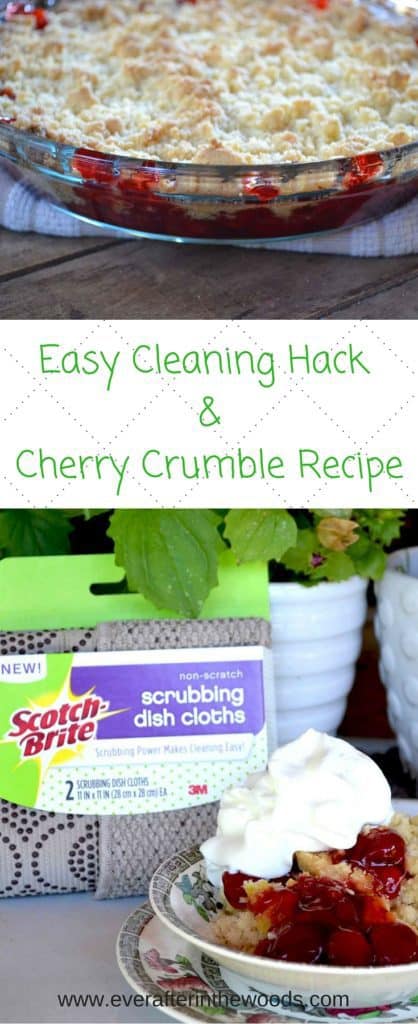 Easy Cleaning Hack &Cherry Crumble Recipe