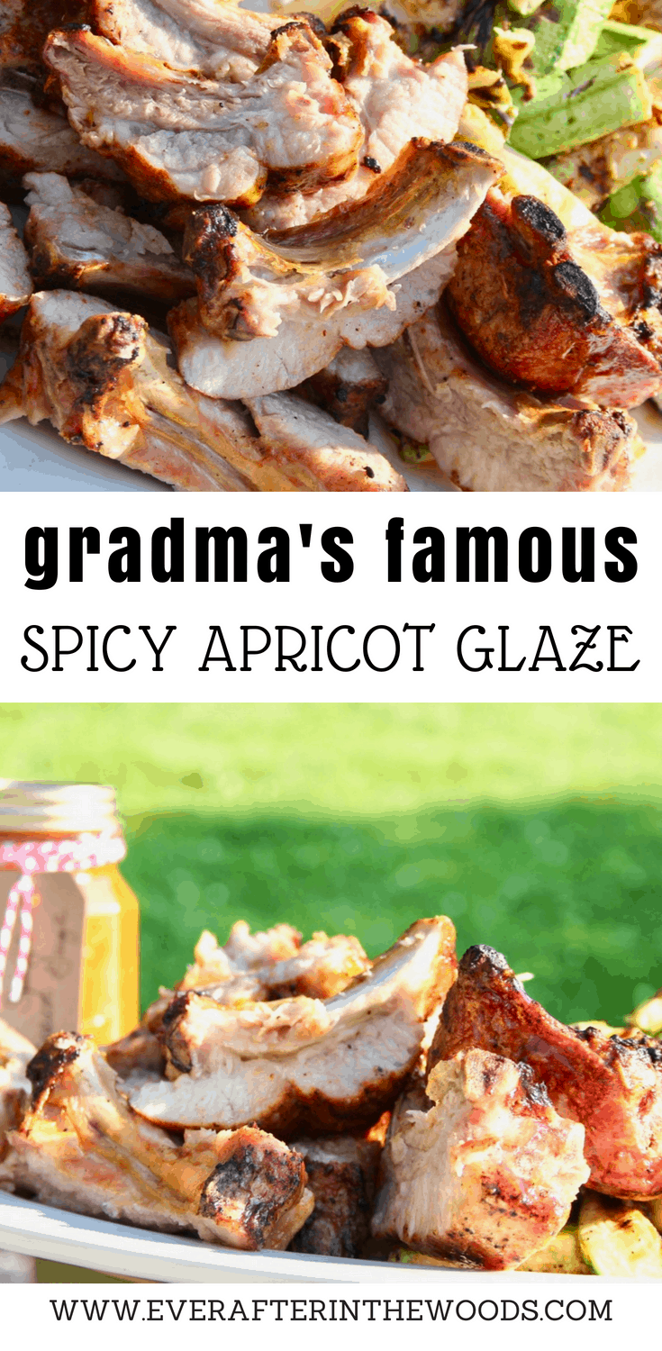 One thing that we love to grill up are Smithfield Extra Tender Pork Back Ribs. We use a variety of rubs and glazes but my Grandma’s Spicy Apricot Glaze is definitely a family favorite.