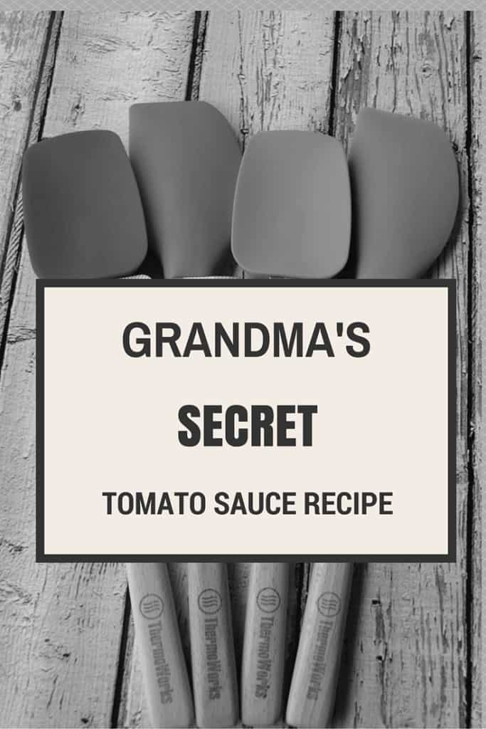 Grandma's Secret tomato sauce