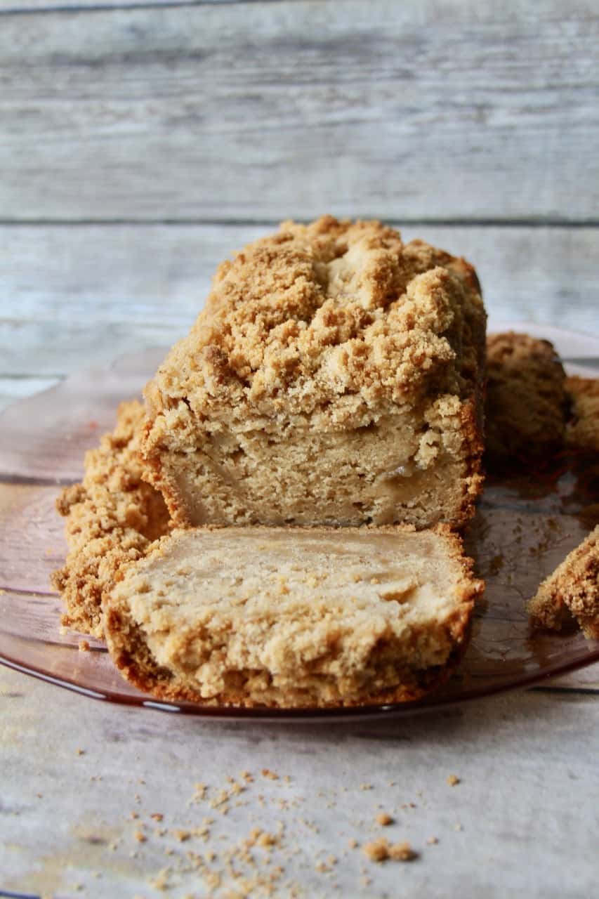 soft moist apple cake bread loaf