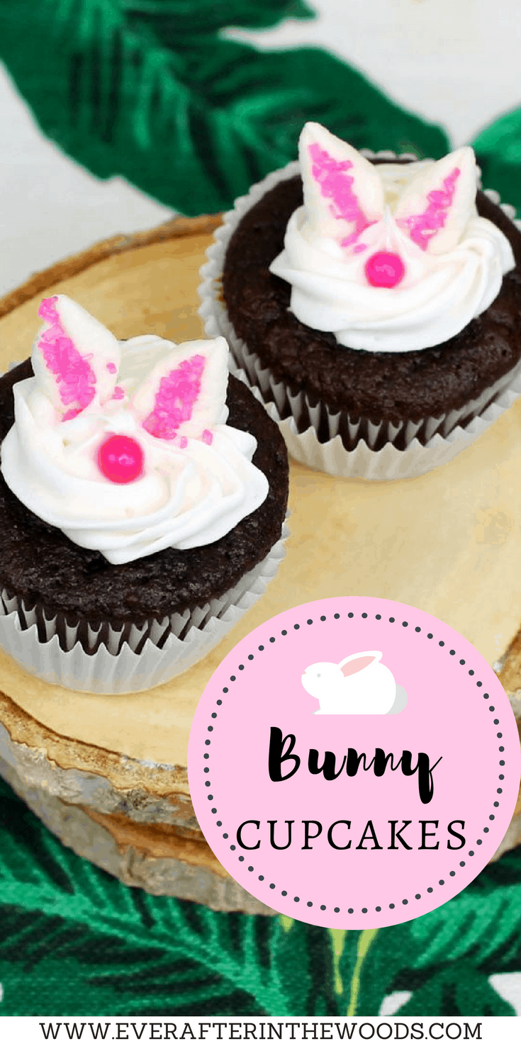 easy to make bunny cupcakes perfect for Peter Rabbit baby shower or birthday parties