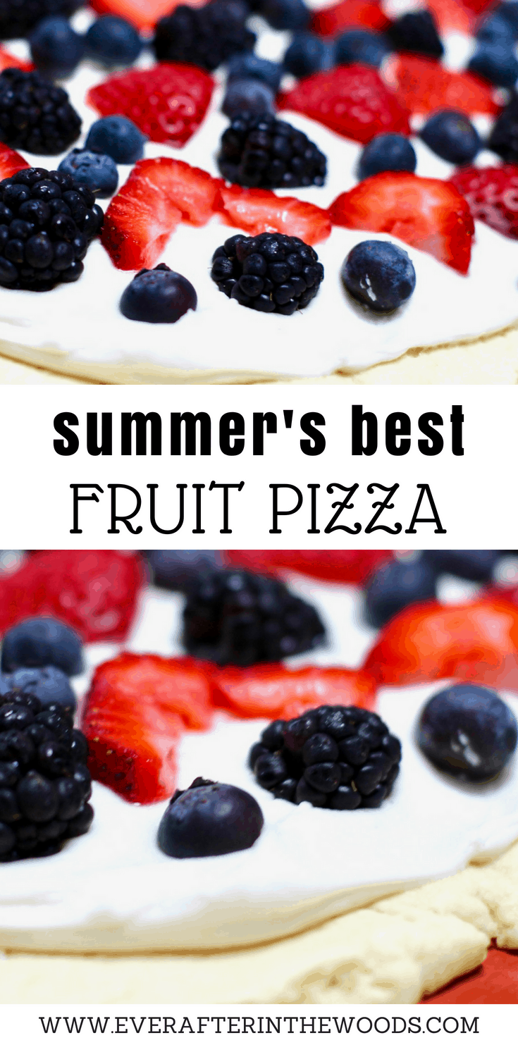 easy to make fruit pizza with cream cheese frosting