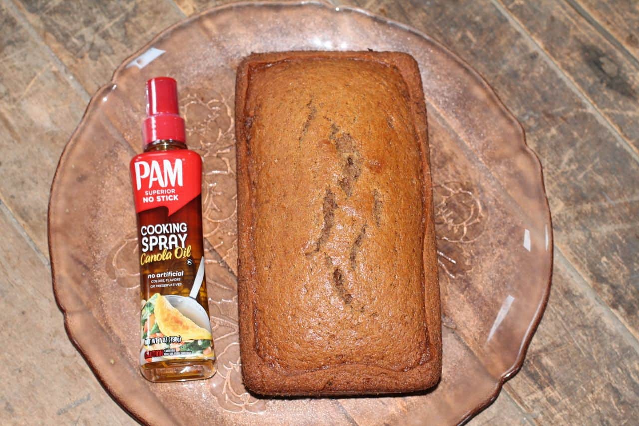 pam cooking spray ginger bread loaf