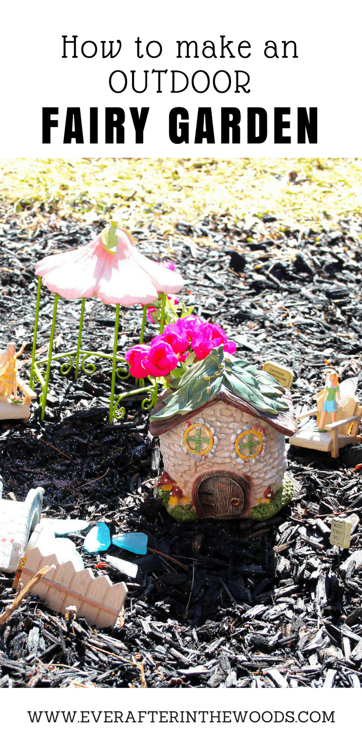 Easy outdoor fairy garden