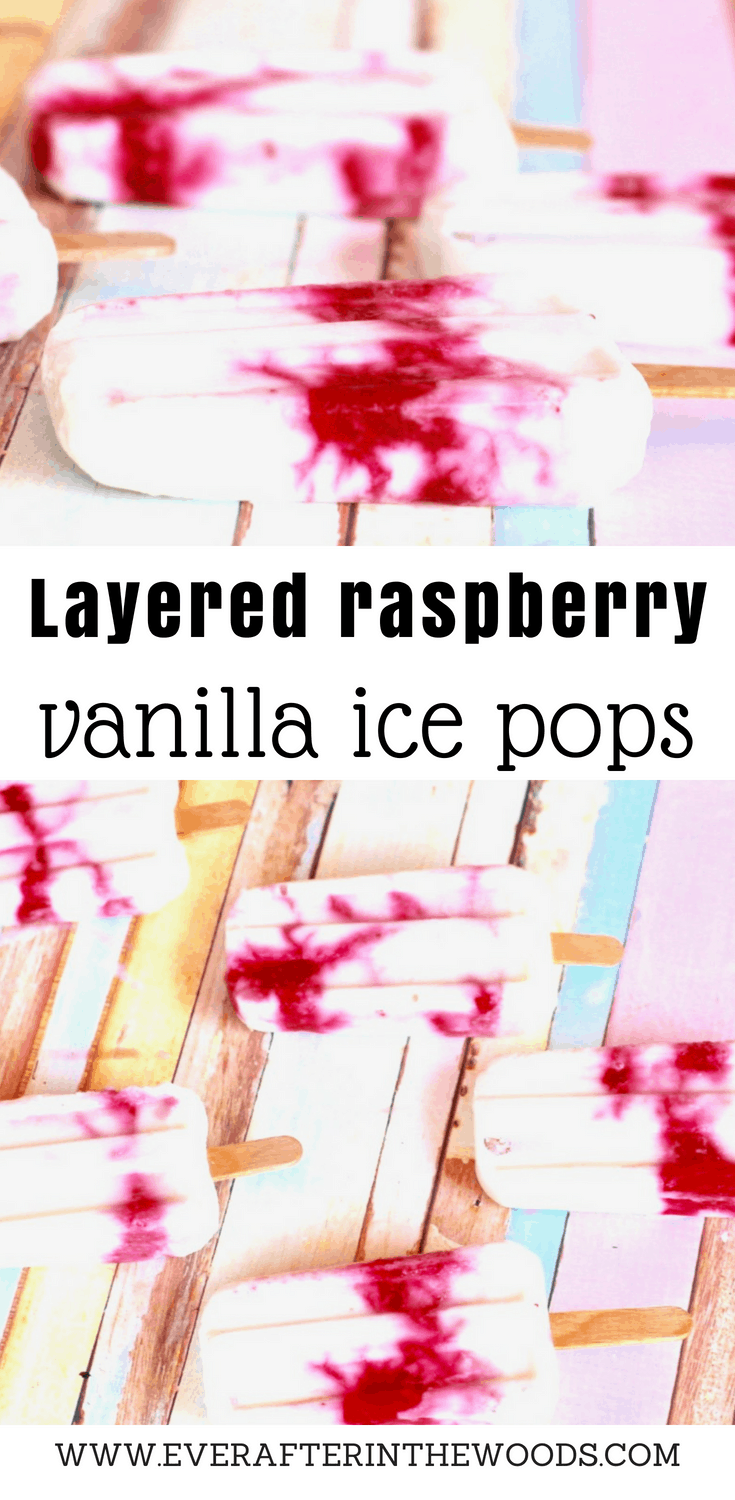 easy layered raspberry vanilla Greek yogurt pops