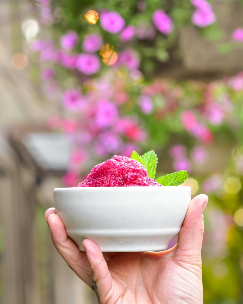 Prickly Pear Ice Cream with Chili Salt