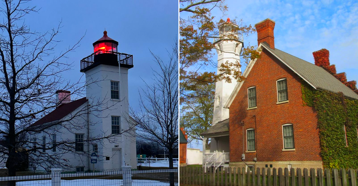 Lighthouses from two amazing Michigan towns
