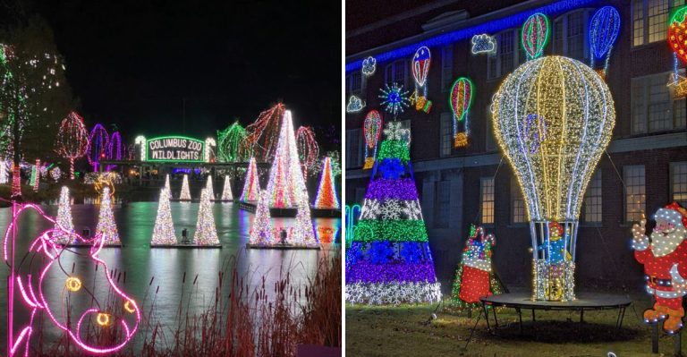 11 Ohio Cities With Christmas Light Shows Everyone Should See Once