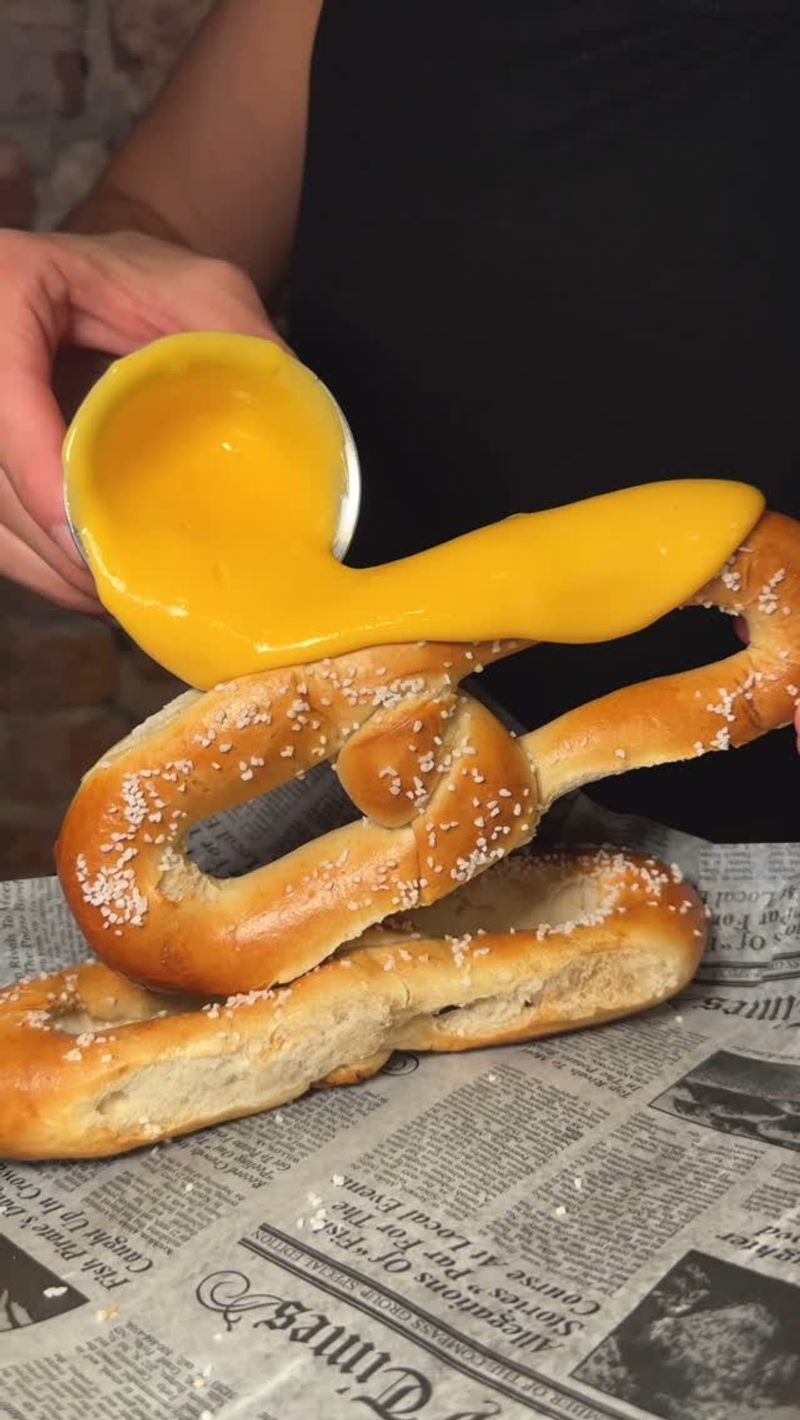 Soft Pretzels and Cheese Whiz