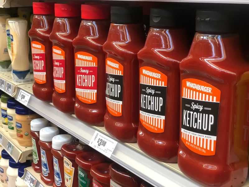 Whataburger Ketchup & Spicy Ketchup Bottles