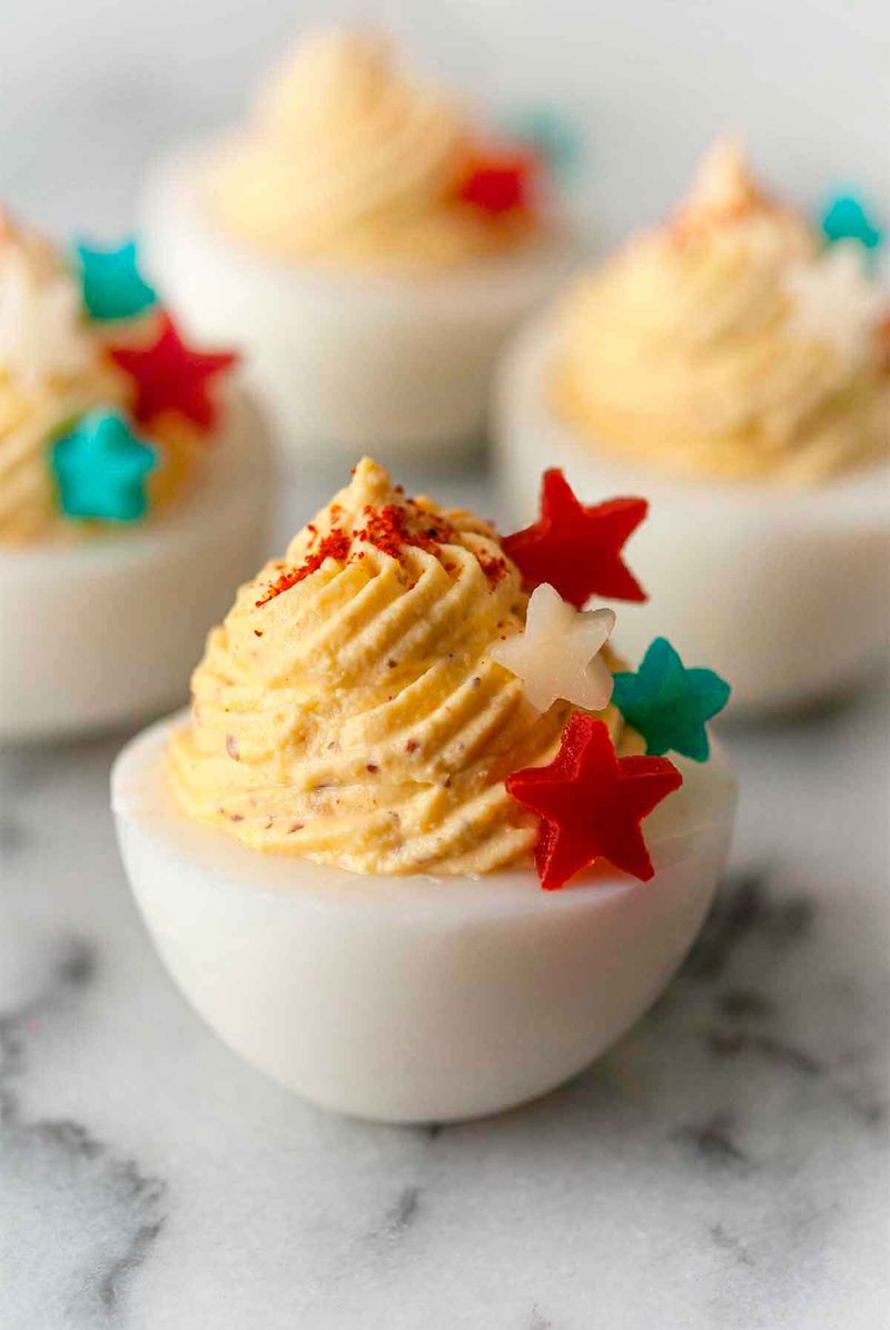 Deviled Eggs with a Patriotic Twist