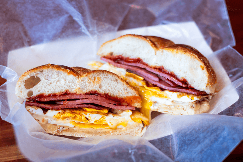 Pork Roll (Or Taylor Ham) Breakfast Sandwich