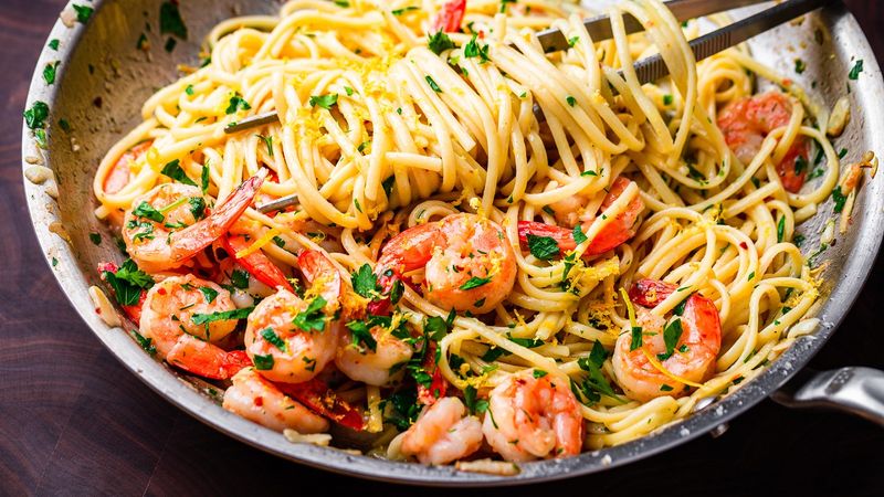 Zesty Lemon Garlic Shrimp Pasta