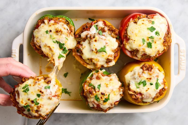 Mashed Potato Stuffed Peppers