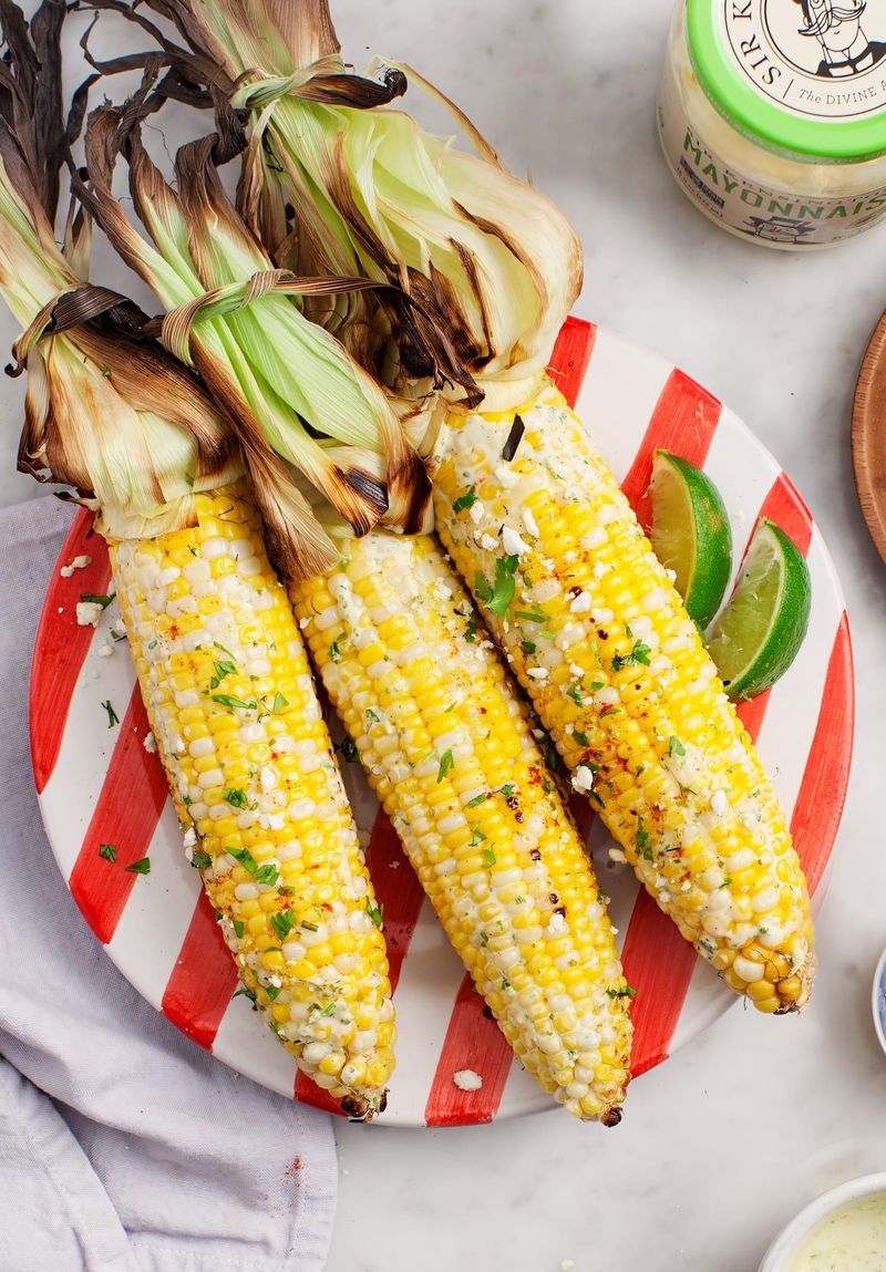 Grilled Corn On The Cob With Chili-Lime Butter