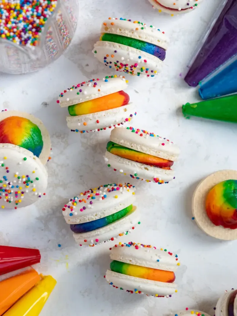 Rainbow Macarons