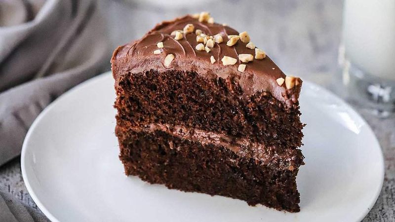 Classic Chocolate Cake with Fudge Frosting