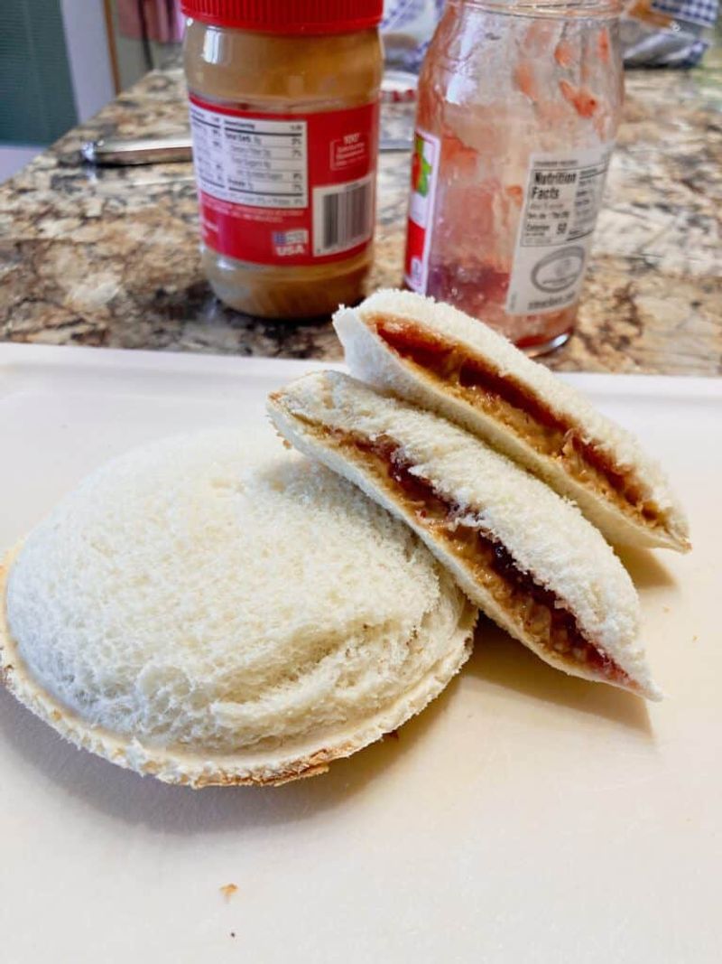 PB&J Sandwiches With The Crusts Cut Off
