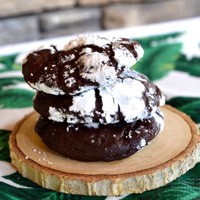 chocolate crinkle cookies with cream cheese