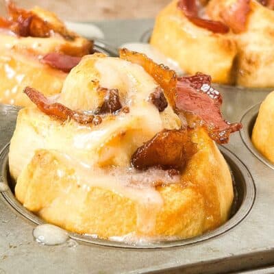 Maple Bacon Cinnamon Rolls Recipe - Ever After in the Woods