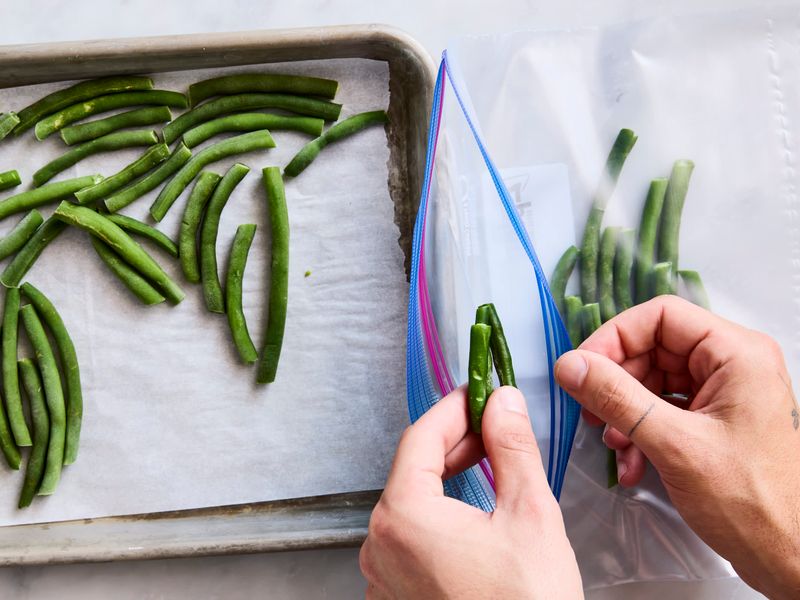 Freezing Sopping Wet Vegetables