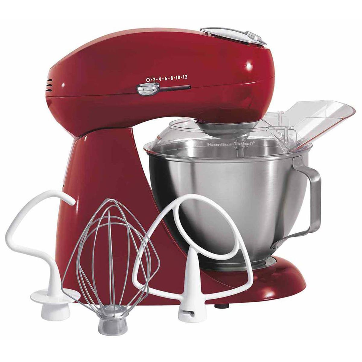 Eclectrics® Carmine Red All-Metal Stand Mixer