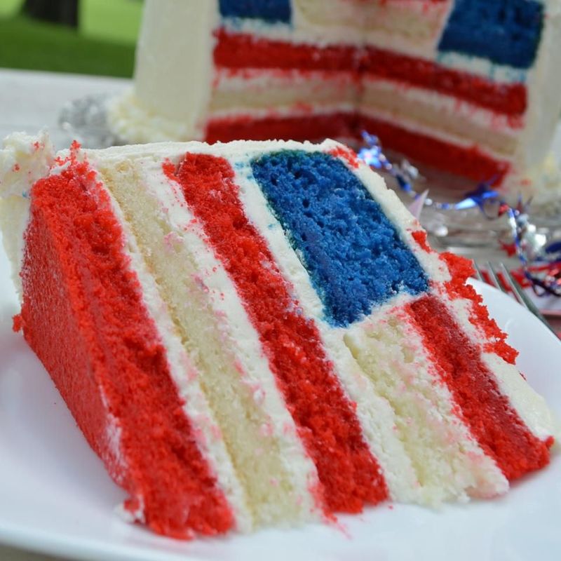 Flag Cake With Canned Frosting