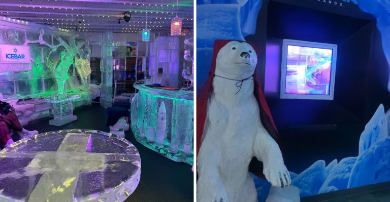 A 70-Ton Hand-Carved Ice Lounge On A Florida Tourist Strip Stays At 22 Degrees All Year