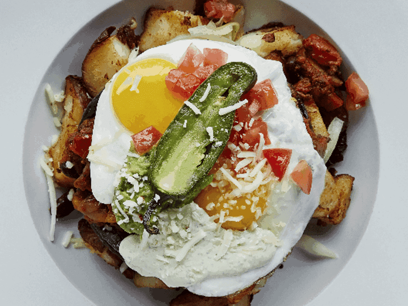 Huevos Rancheros with House-Made Ranchero Sauce