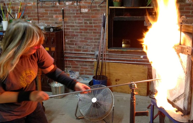 A Brick Warehouse With A Fiery Heart