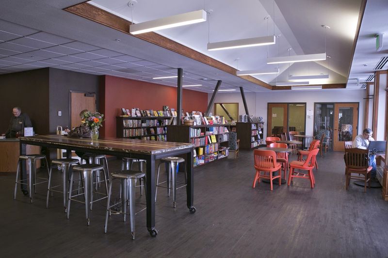 A Cafe Hiding Behind The Circulation Desk
