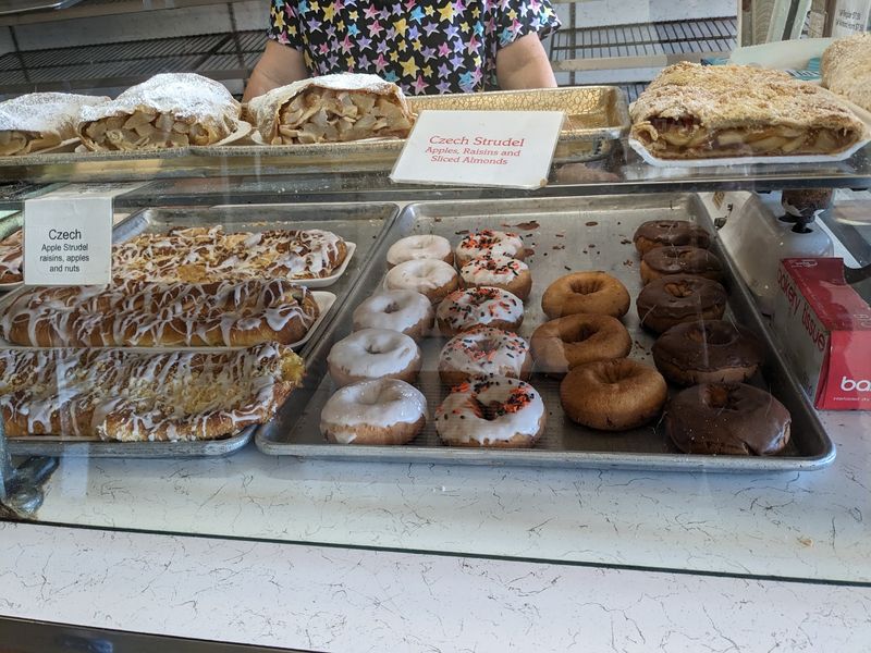 A Case Full of Coffee Cakes and Pastries