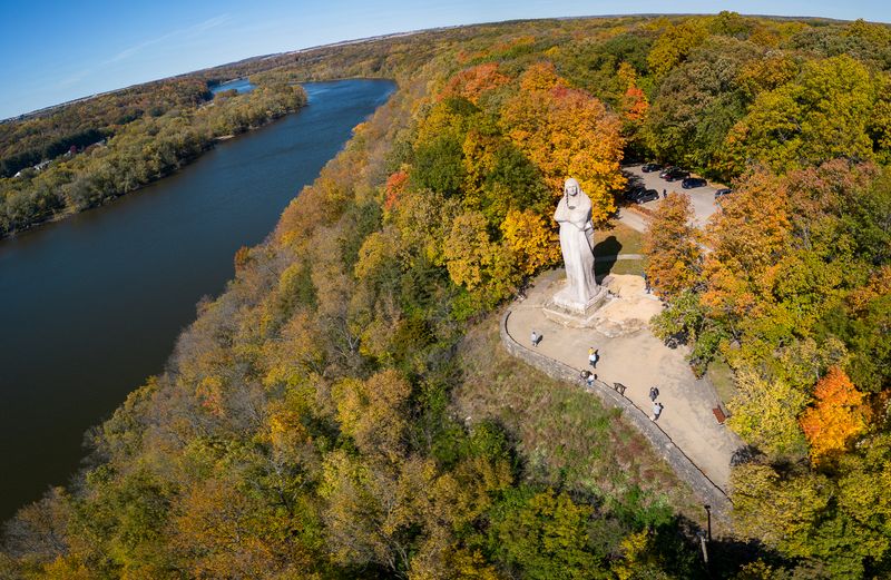 A Concrete Giant On A Bluff In Ogle County