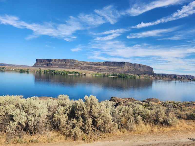 A Desert Fortress Rising Out Of Banks Lake