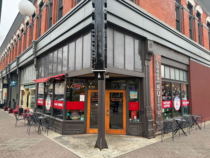 A Downtown Corner With a Firehouse Past A Downtown Corner With a Firehouse Past