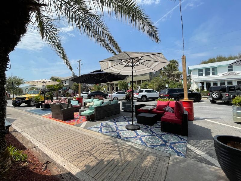 Outdoor Patio Seating For The Waiting Crowd