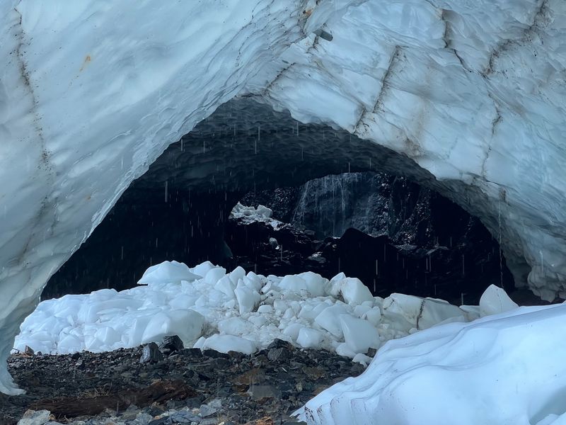 A Frozen Wonder Waiting At The End Of A Short Forest Walk