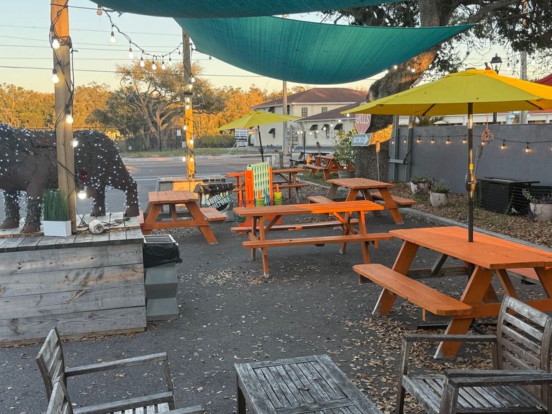 A Fun Outdoor Setting With Games To Play