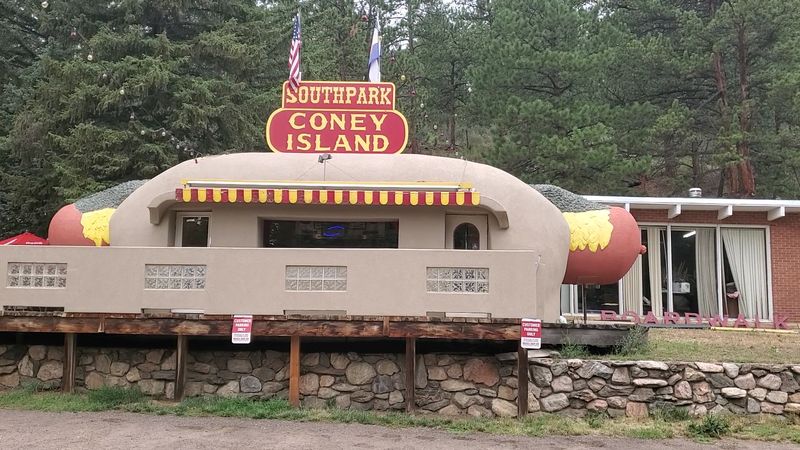 A Giant Hot Dog Along The Mountain Road