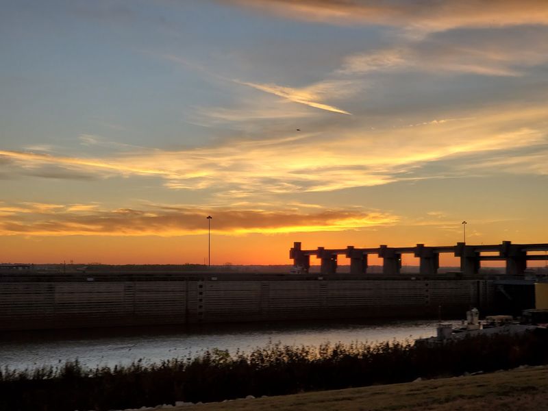 A Giant Lock On The Mississippi Near Alton