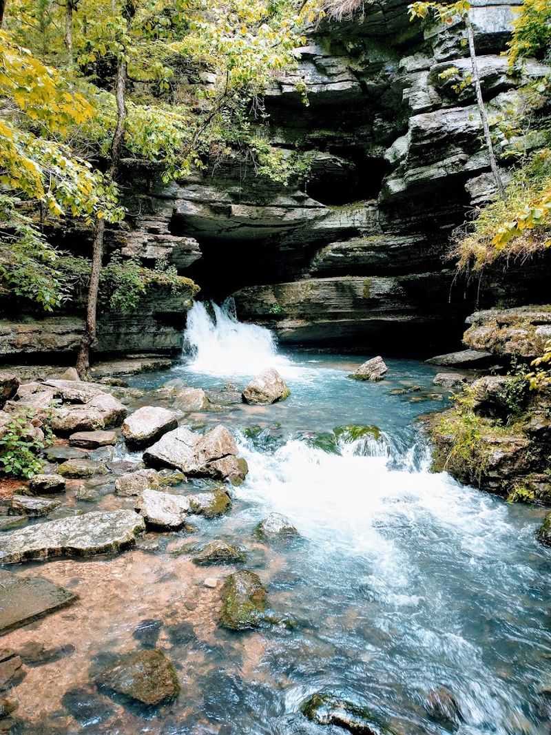 A Glassy Pool Beneath The Bluffs