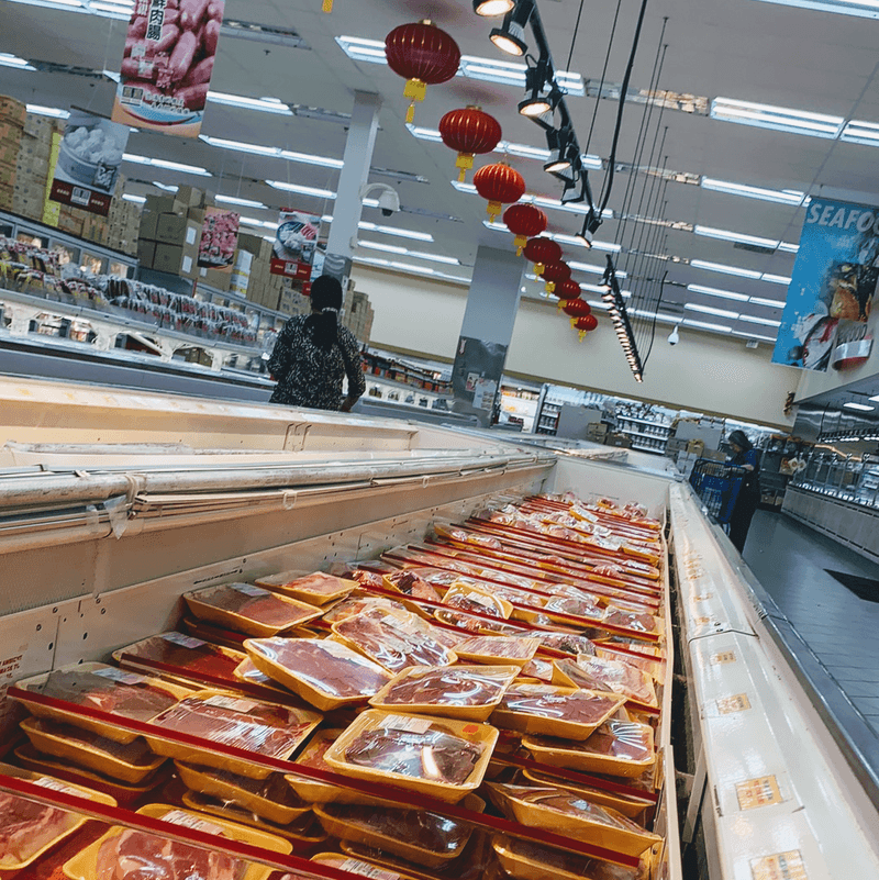 A Meat Market Stacked With Bulgogi-Ready Cuts A Meat Market Stacked With Bulgogi-Ready Cuts