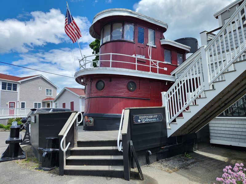 A Real Tugboat Sits At The Heart Of The Building A Real Tugboat Sits At The Heart Of The Building