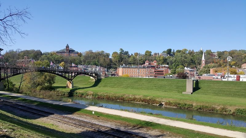 A River Town Perched In The Illinois Hills