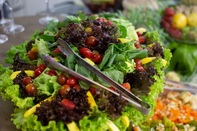 A Salad Table That Actually Gets Some Attention A Salad Table That Actually Gets Some Attention