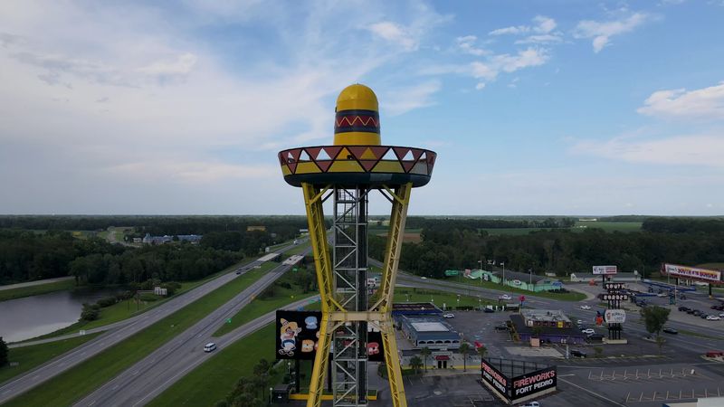 A Sombrero-Shaped Observation Tower Dominates The Skyline