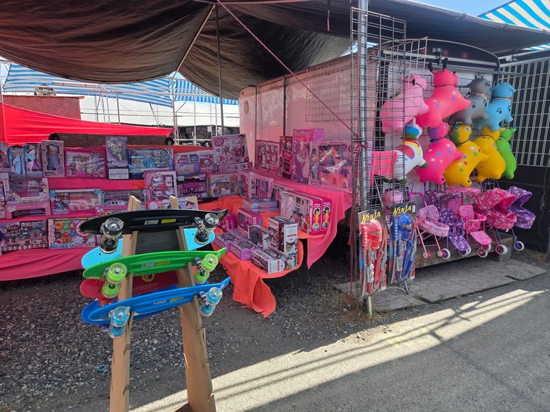 A Toy Lover's Playground With Shoes And Backpacks Too
